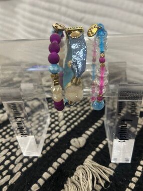 Erimish Purple and Blue Stackable Bracelet Set